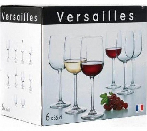 Набор фужеров (бокалов) для вина ВЕРСАЛЬ 360 мл 6 шт Luminarc G1483 