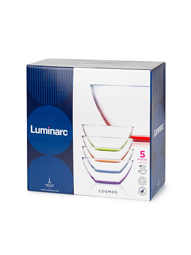 Набор салатников 5 шт (4х12.5 см+23 см) Luminarc A0002 Космос