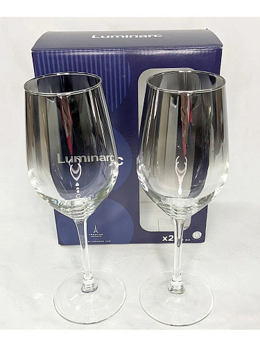 Набор бокалов для вина 2 шт 450 мл Серебряная Дымка Luminarc O0230 Селест