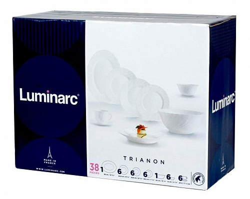 Столовый набор 38 предметов Luminarc P0307 Трианон