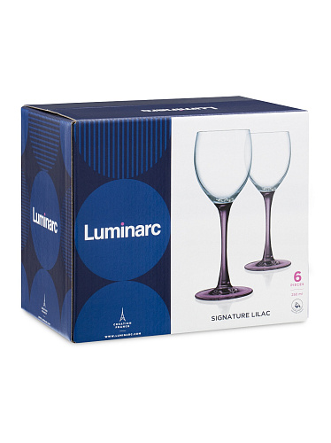 Набор бокалов для вина 6 шт / 250 мл Luminarc O0153 Эталон Лилак