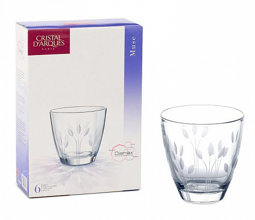 Набор низких стаканов МУЗА 6 шт 300 мл низкие Cristal D Arques G5649 