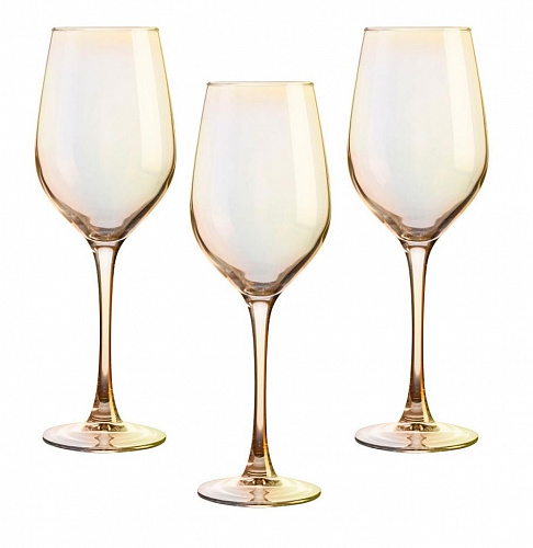 Набор бокалов для вина Золотистый хамелеон 350 мл, 3 шт Luminarc P2476 Celeste