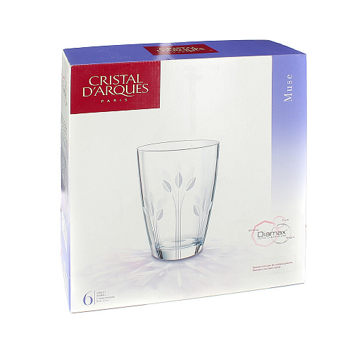 Набор высоких стаканов МУЗА 6 шт 360 мл Cristal D Arques G5648 