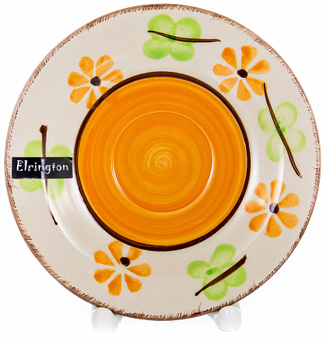 Чашка 220мл + блюдце аэрография с цветочным орнаментом Elrington 139-23007 