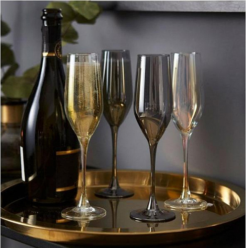 Набор бокалов для шампанского Золотистый хамелеон 160 мл, 6 шт Luminarc P1636 Celeste