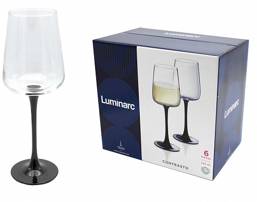 Набор бокалов для вина КОНТРАСТО 250 мл / 6шт Luminarc P8922 