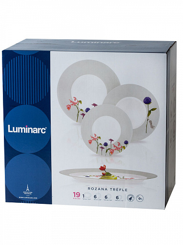 Столовый набор РОЗАНА КЛЕВЕР 19 предметов Luminarc N2170 