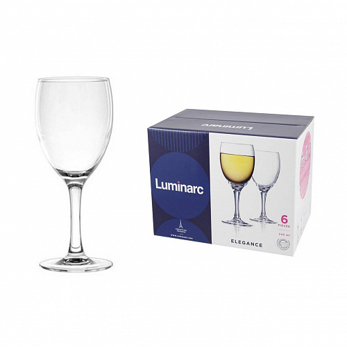 Набор фужеров (бокалов) для вина 245 мл 6 шт Luminarc P2504 Elegance