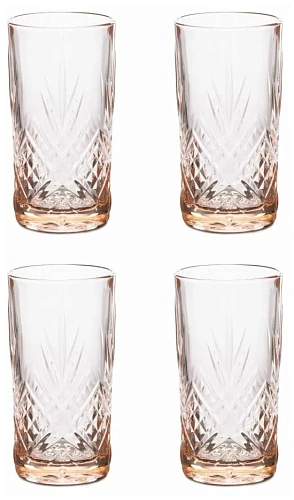 Набор стаканов 4 шт / 380 мл высокие Luminarc O0062 Зальцбург Розовый