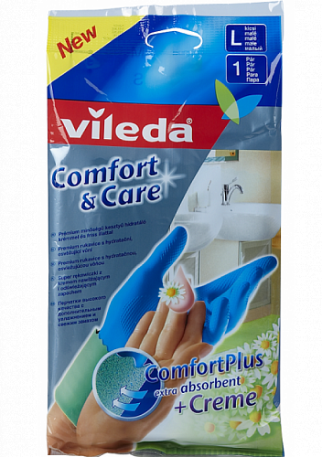 Перчатки для чувствительной кожи L Vileda 146264 Comfort & Care