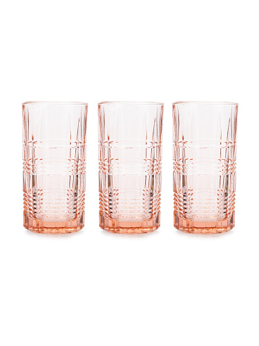 Набор стаканов 3 шт / 380 мл высокие Luminarc Q2888 Даллас Розовый