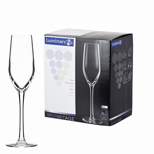 Набор бокалов для шампанского ЭРМИТАЖ 160 мл / 6 шт Luminarc H2603 